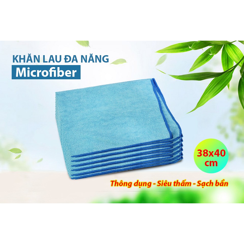 Khăn Lau Ô Tô Microfiber VIAIR (30*40cm) (Xanh dương)