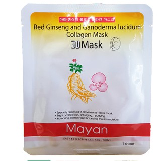 Mặt nạ 3D Mayan Collagen tinh chất hồng sâm, linh chi 25ml