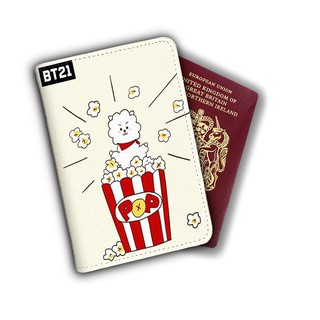 Ví bọc hộ chiếu (passport) in hình BT21 - mã BT210040 có in theo yêu cầu