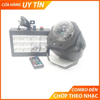 [COMBO ĐÈN] Đèn Sân Khấu 2 Laser MIX Đèn Chớp 12 Bóng LED - BAR Store