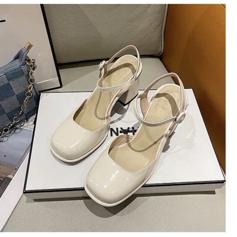 Order _ Giày cao gót nữ đế trụ siêu êm hàng QC cao cấp