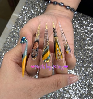 Lông vũ ẩn móng nail combo 4 gói