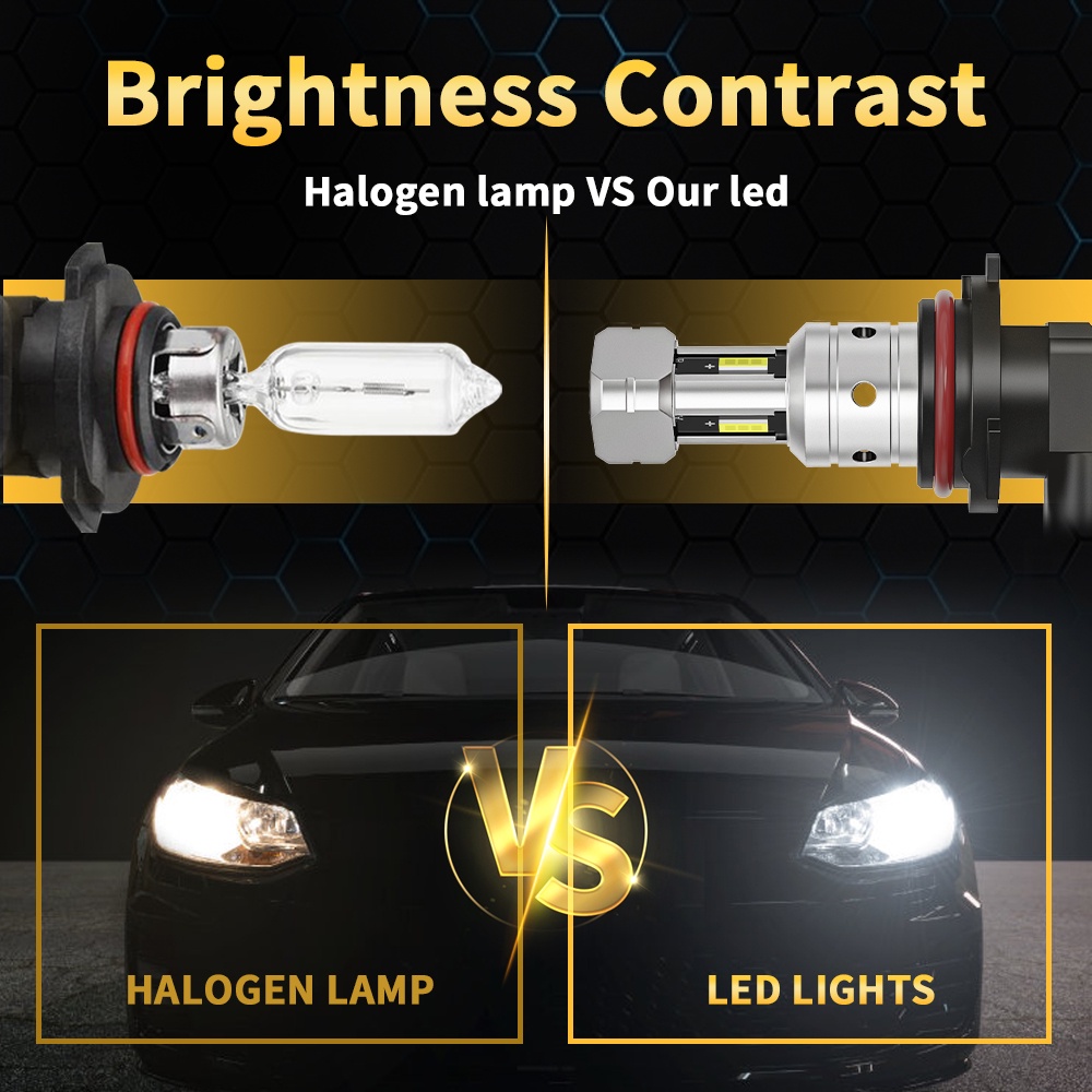 2 Bóng Đèn LED Sương Mù Siêu Sáng H7 H11 9005 9006 3570 4smd Cao Cấp Cho Ô Tô