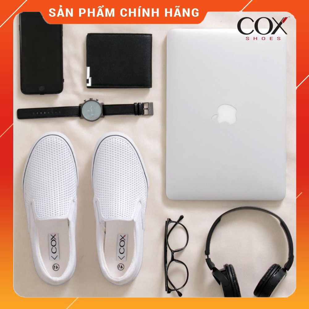 ĐẲNG CẤP TT [COX] Giày Lười Vải Cox Shoes White 1001 CHÍNH HÃNG Đẹp ' . ` ! ☭