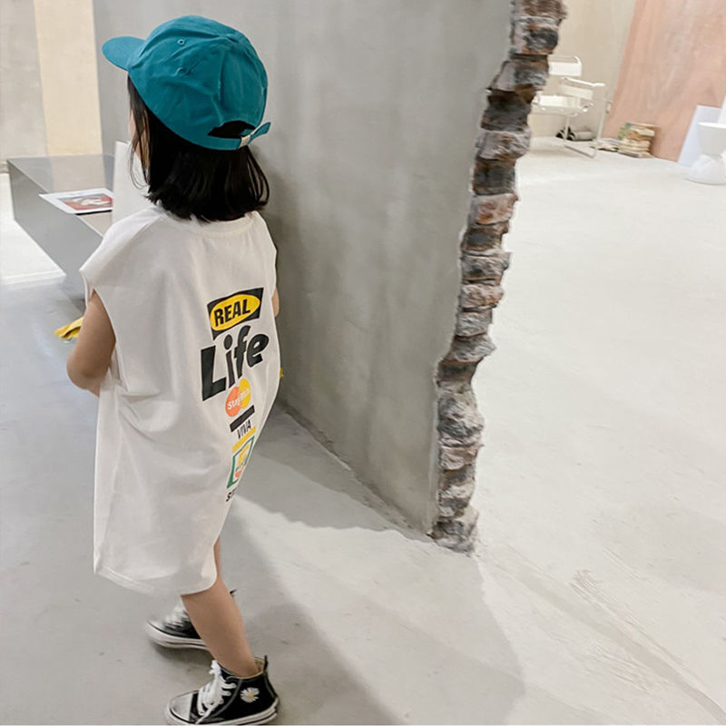 Đầm Dài Không Tay Họa Tiết Hoạt Hình Dành Cho Bé Gái
