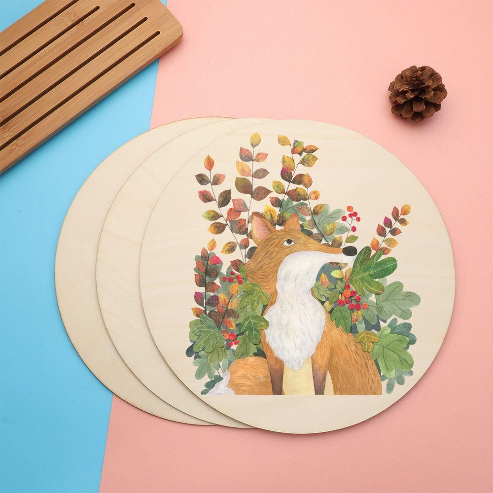 Bảng Gỗ Tròn 11.8 Inch Tự Vẽ Trang Trí Sổ Tay Tiện Lợi