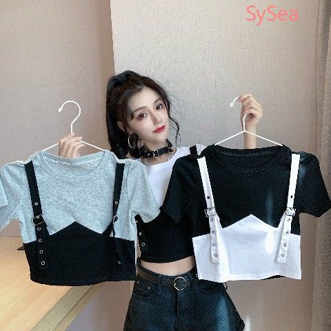 Áo Croptop Ngắn Tay Thời Trang Mùa Hè Cho Nữ