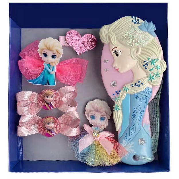 [Frozen 6-pcs set] Kids Hair Accessories｜Girl's Fashion Hairpin｜Princess Elsa Comb Set Gift