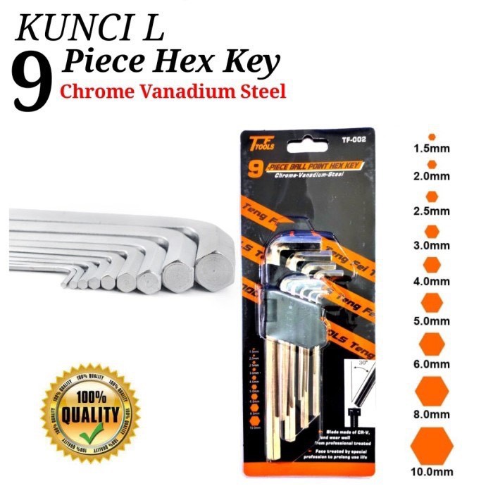 Bộ Lục Giác Đầu Bi Đa Năng 9 món / bộ lục lăng / bo luc giac / bộ lục giác xịn / bộ lục giác( GIÁ TỐT )