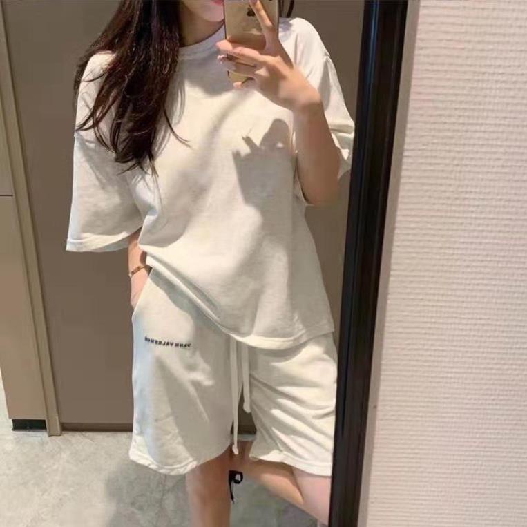 Bộ Đùi Nam Nữ Form Rộng Hàn Quốc Tổ Ong Chữ Ngực - Bộ Đùi Tay Lỡ  Dày Mịn Thoáng Mát Thiết Kế  Kiểu Dáng Năng Động