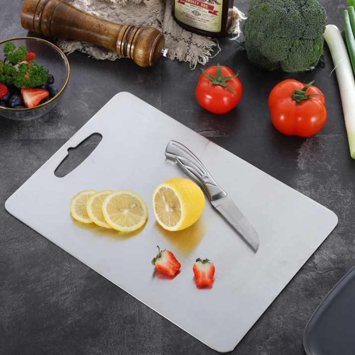Thớt Inox 304 Kháng Khuẩn - Chống Ẩm Mốc, Chống Vi Khuẩn Độc Hại 34.5 x 24cm