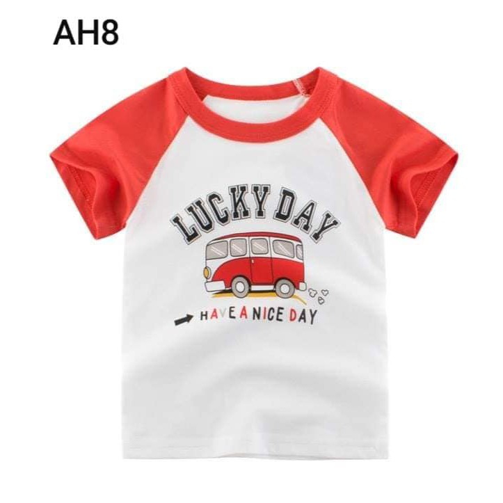 Áo Bé Trai cotton cộc tay 27kids chính hãng