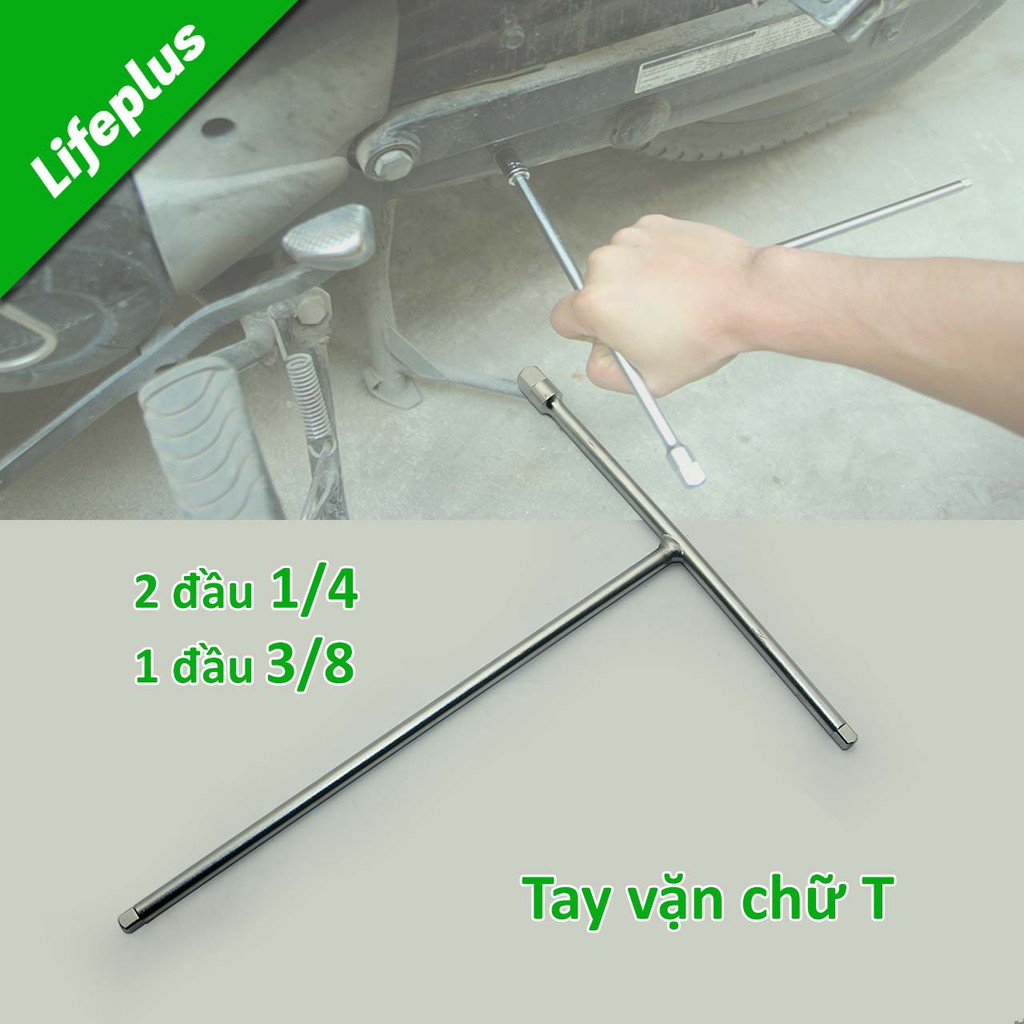 Tay vặn chữ T 3 đầu 1/4 và 3/8 Standard