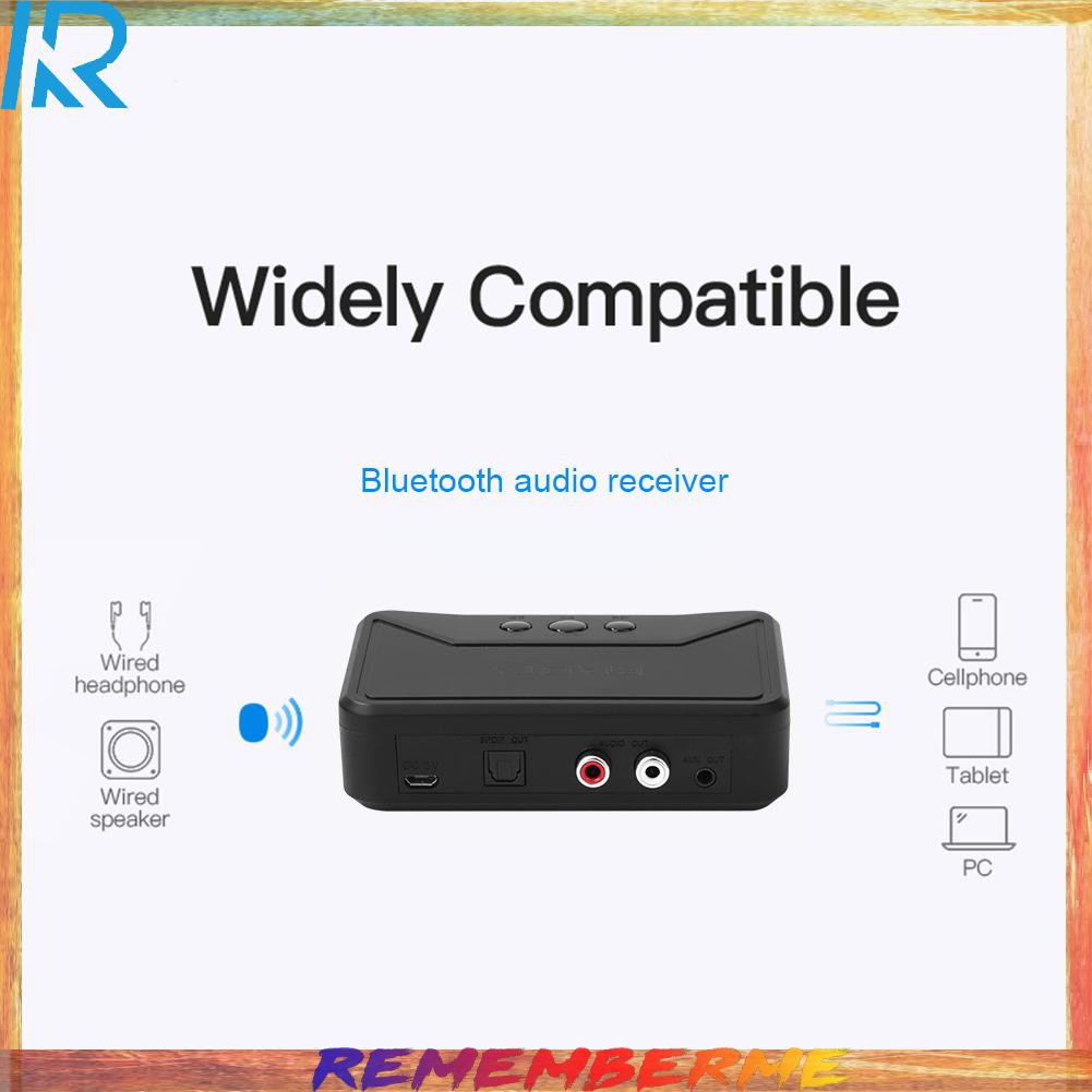BT300 Bluetooth Audio Receiver 3.5mm Wireless Music Adapter for Car PC TV 