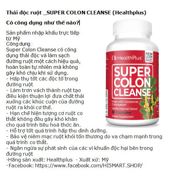 Viên, Super colon cleanse của Mỹ | BigBuy360 - bigbuy360.vn