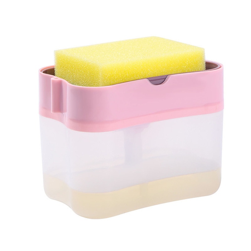 Giá Đỡ Bọt Biển Rửa Chén / Xà Phòng Dạng Nhấn Tay 2 Trong 1 Tiện Dụng Cho Nhà Bếp