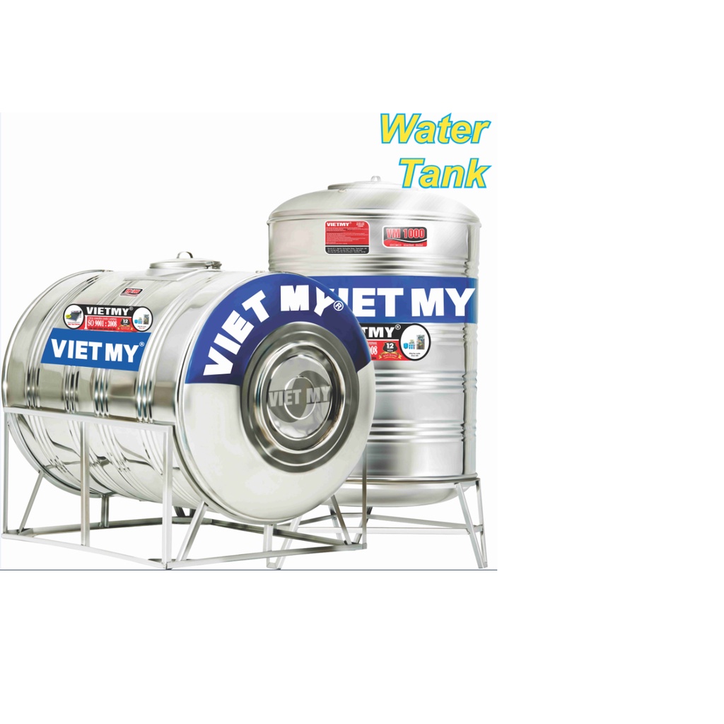 Bồn nước inox sus304 cao cấp Việt Mỹ ngang dung tích 300L,500L,700L
