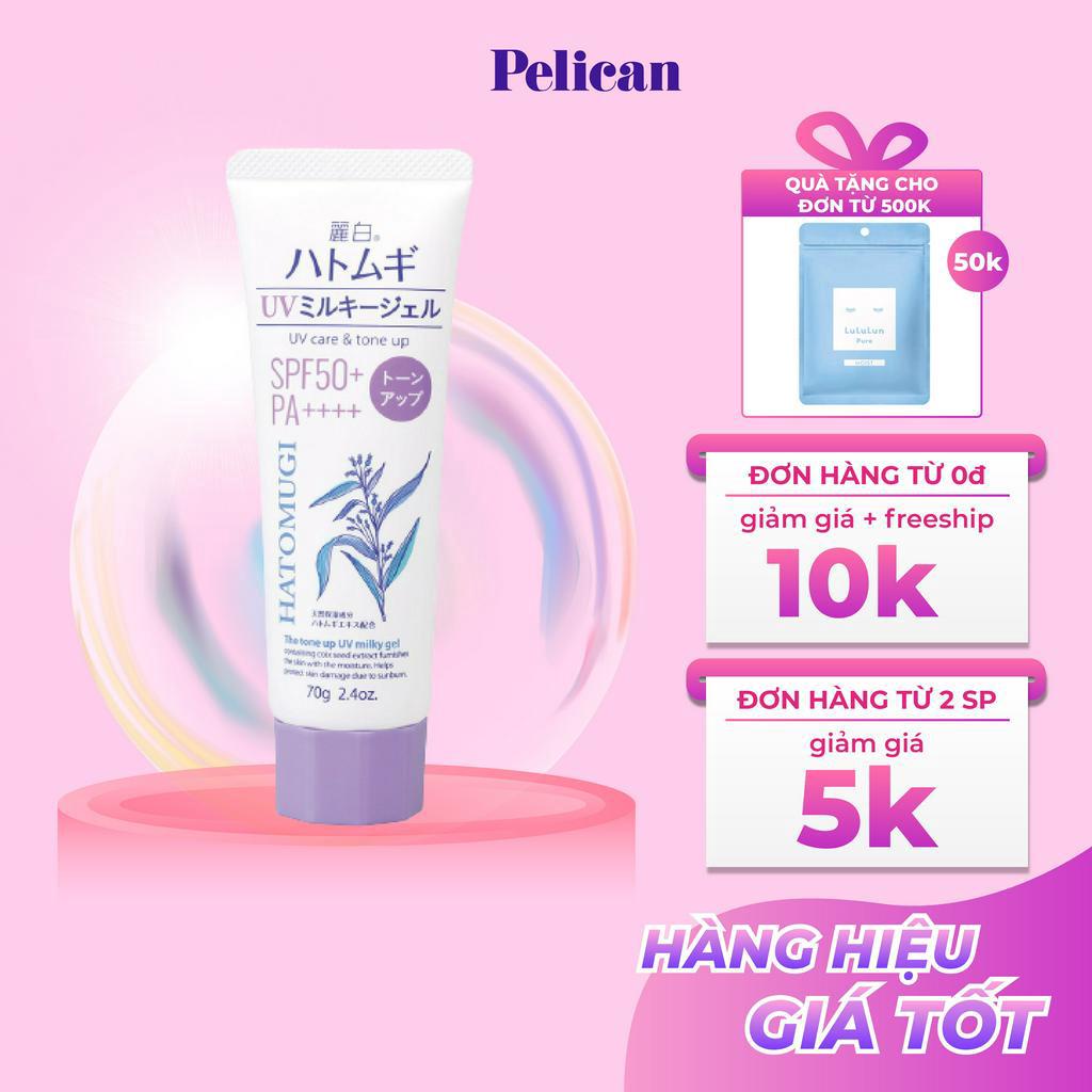 Kem chống nắng nâng tone sáng da REIHAKU HATOMUGI Nhật Bản SPF50 PA +++ 70G
