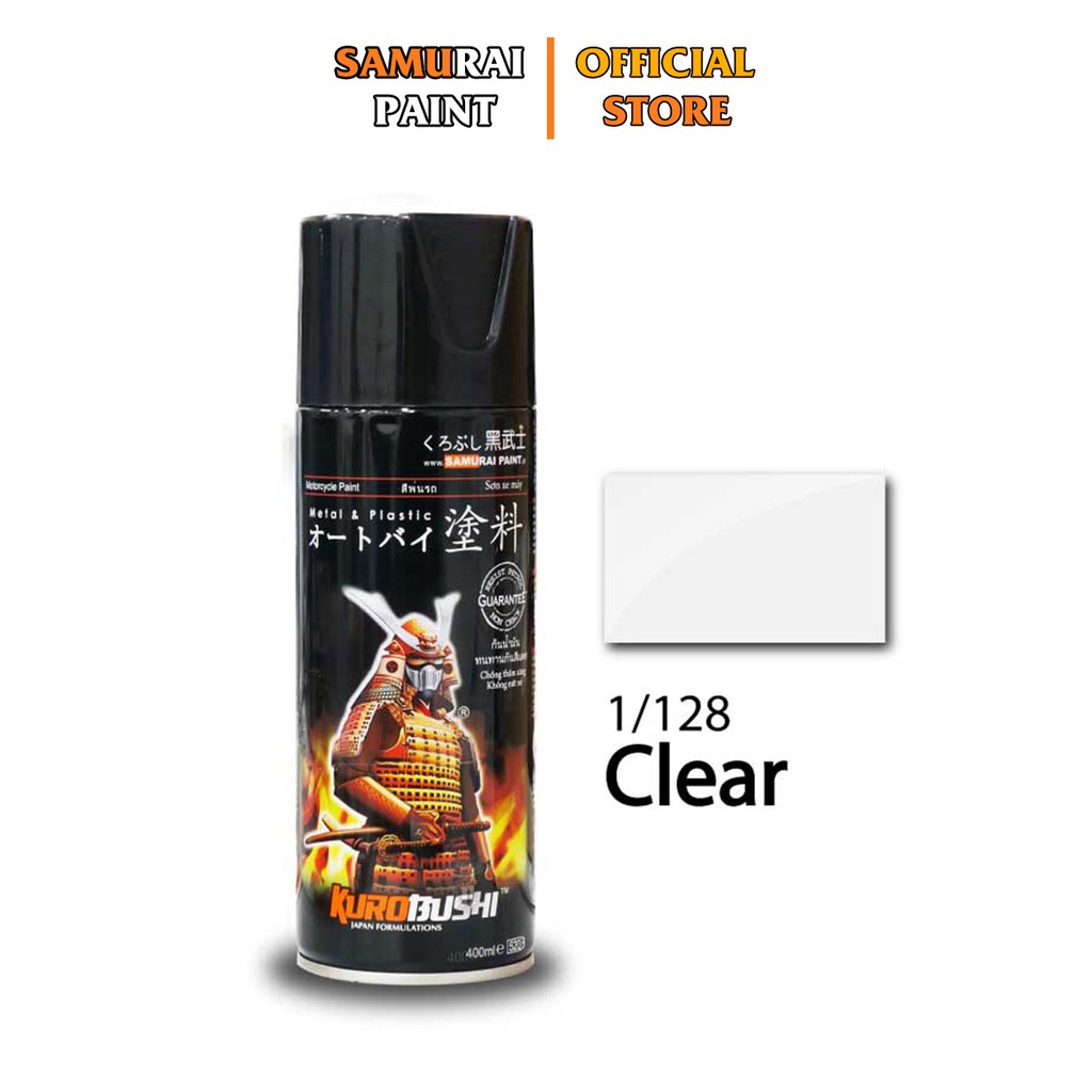 Chai Xịt Sơn Samurai 1/128 Chính Hãng Trong Suốt - Sơn Phủ Bóng