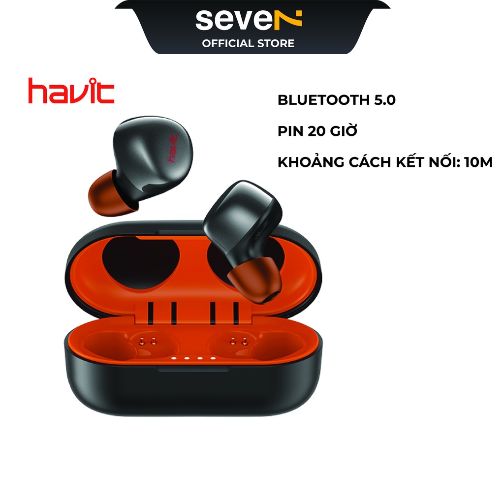 Tai Nghe Trueless Havit TW951 - Bluetooth 5.1, Điều Khiển Cảm Ứng, Nghe Đến 15H - Chính Hãng BH 12 Tháng