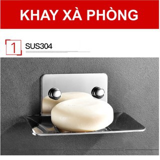 Khay INOX SUS304 Đựng xà phòng, xà bông - Hàng cao cấp