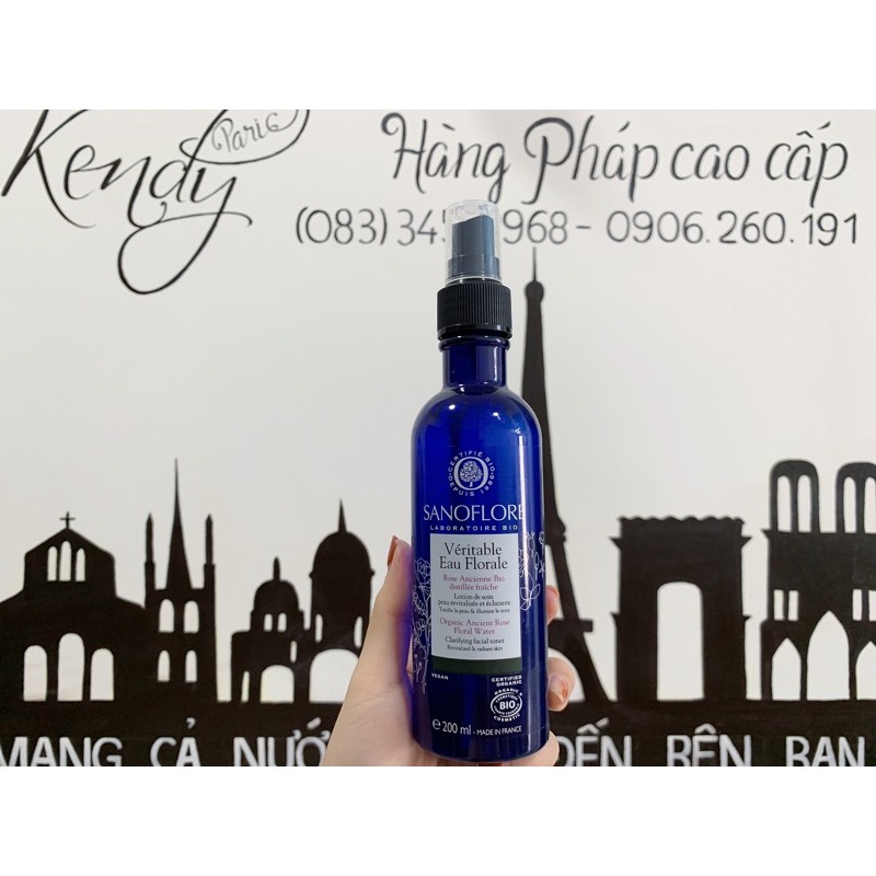 Nước hoa hồng Sanoflore Veritable Eau Florale chiết xuất hoa hồng phù hợp với da nhạy cảm