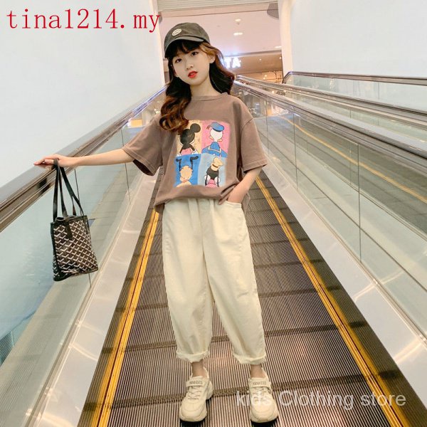 Bộ Đồ Thời Trang 2 Món Vải Cotton Thiết Kế Xinh Xắn Cho Bé Từ 5-10 - 12-14 Tuổi