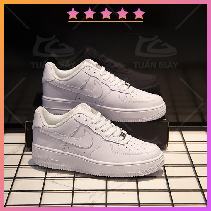 Giày AF1 chất liệu da miếng kiểu dáng Sneaker phối đồ trẻ trung năng động