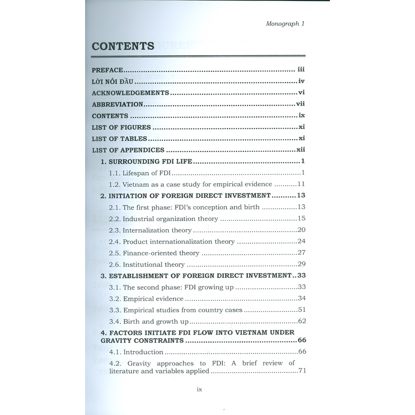 Sách - Life Of Foreign Direct Investment: Initiation, Establishment, And Achievement - Monograph Series 1