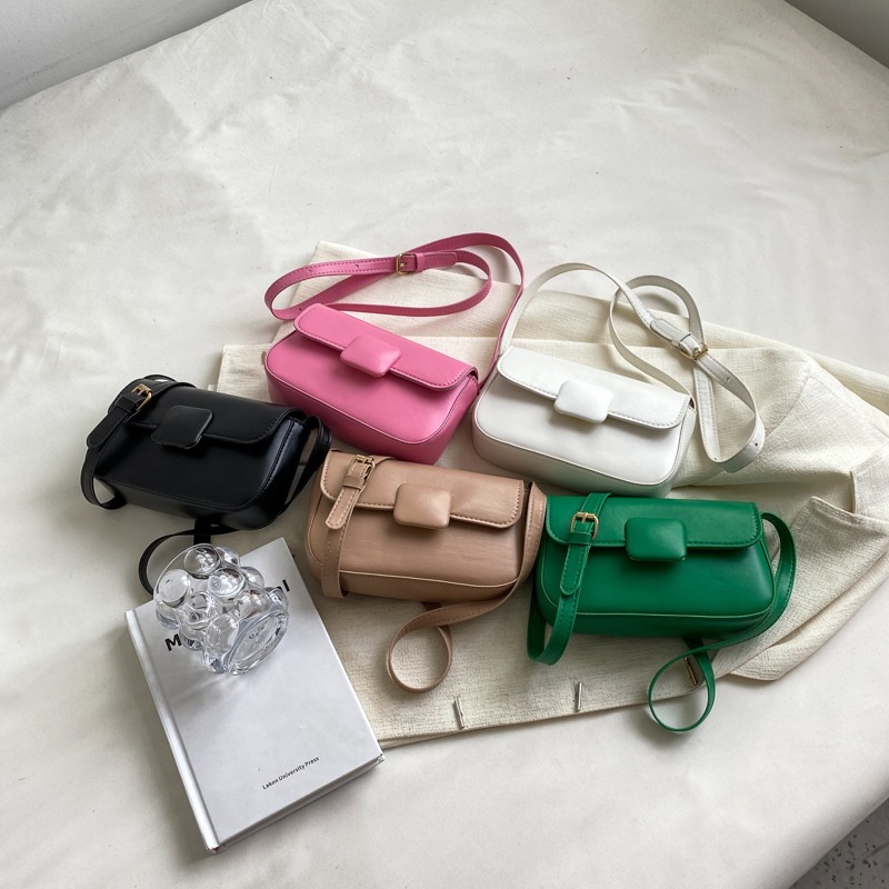 Túi Đeo JASMIN NOIR Chéo Bằng Da PU Có Khóa Cho Nữ