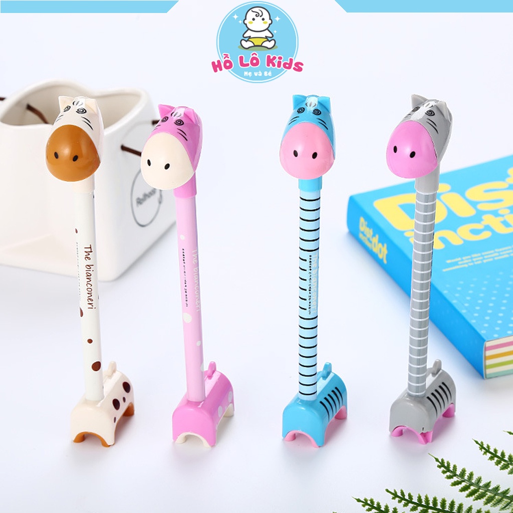 Bút viết hình hươu cao cổ có chân đáng yêu để bàn Hồ Lô Kids