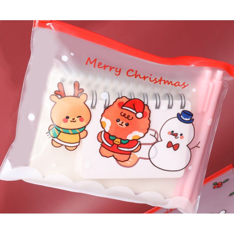 Hộp đựng bút hình cute trong suốt, chống nước đa năng siu tiện lợi- quà tặng noel giáng sinh