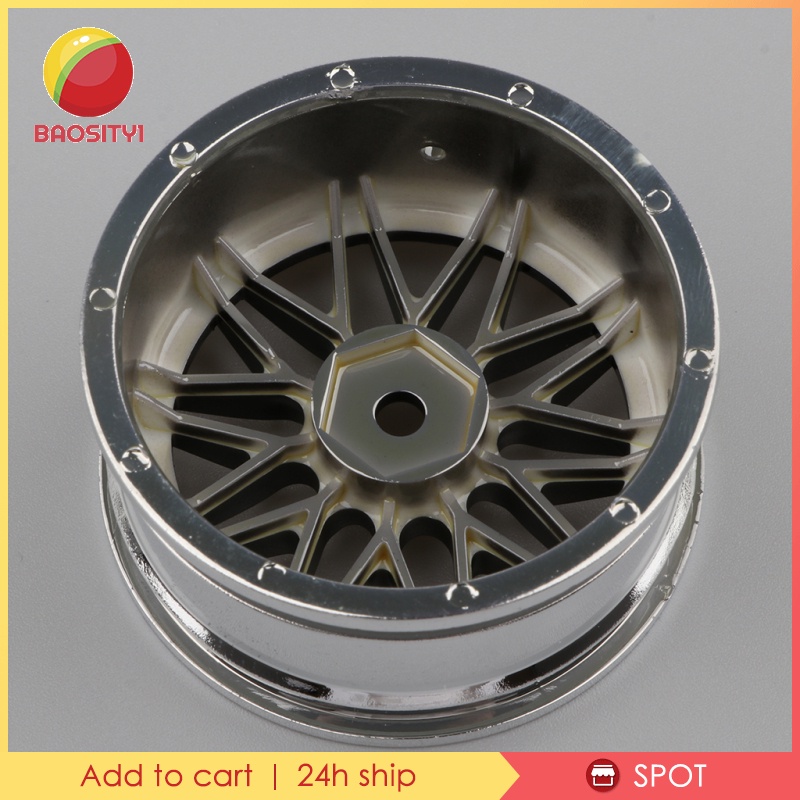 Bộ 4 Vành Bánh Xe Màu Bạc Tỉ Lệ 1: 10 Dành Cho Xe Đua HSP94123