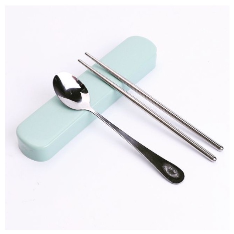 Bộ Muỗng Đũa Màu Hồng Inox 304 Cho Dân Văn Phòng, Sinh Viên, Đi Picnic Dã Ngoại Mocato