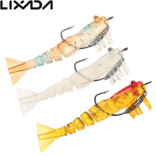 Mysports Lixada 3pcs 5 Jionted Segmented Fishing Lure Bait Shrimp Prawn Bait Fis