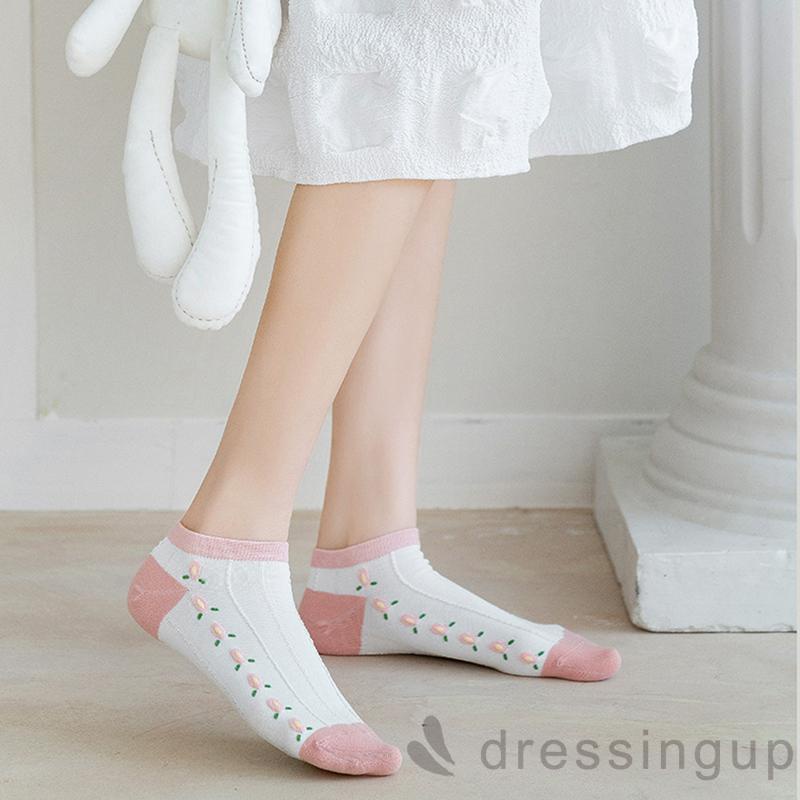 Đôi tất chân giữ ấm in họa tiết hoạt hình thời trang thu đông cho nữ