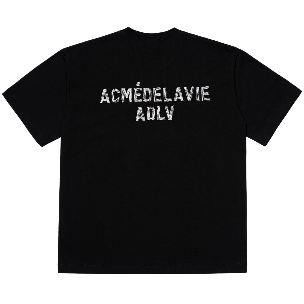 ADLV Áo thun cotton ngắn tay thêu họa tiết thời trang