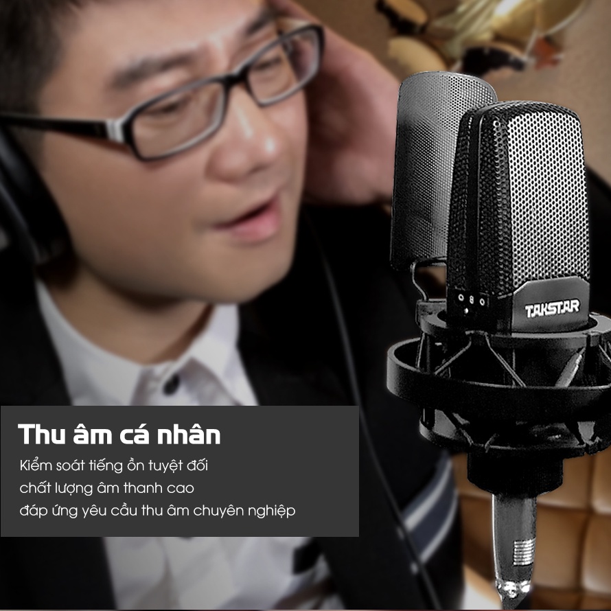 Mic Thu Âm Cao Cấp TAKSTAR TAK55, Micro Thu Âm, Hát Karaoke, Livestream, BẢO HÀNH CHÍNH HÃNG 12 THÁNG