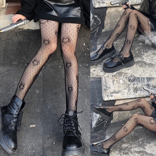 Quần Tất Lưới Họa Tiết Chấm Bi Màu Đen Thời Trang Dành Cho Nữ