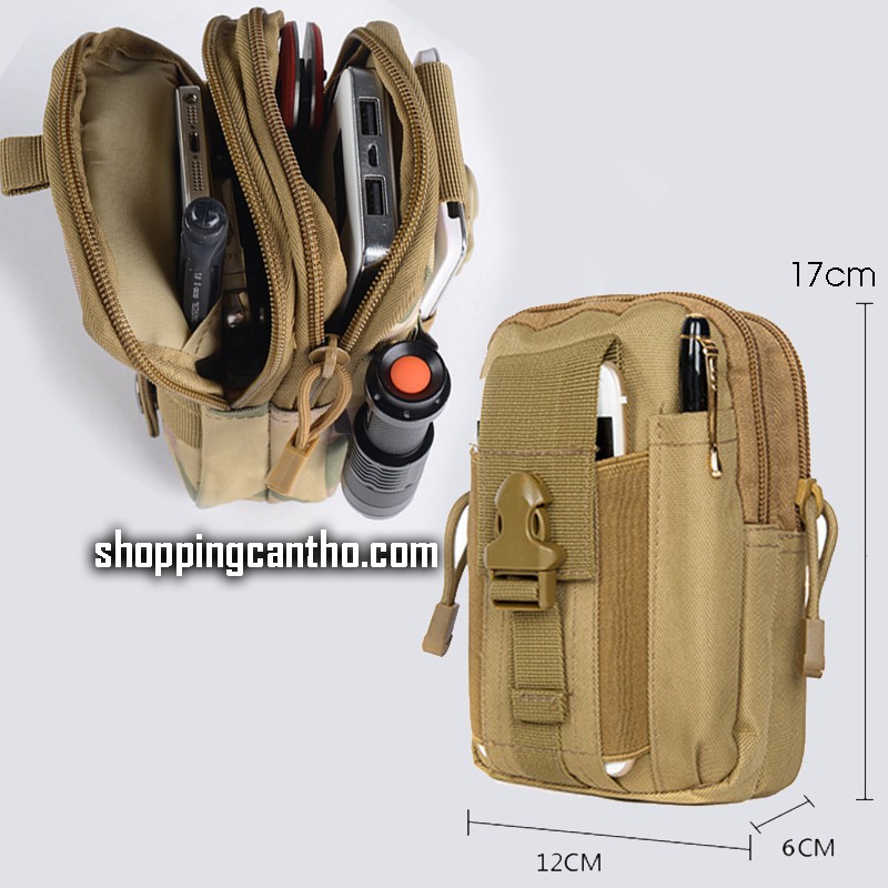 Túi đeo thắt lưng đi phượt - Túi đeo hông nam - túi đeo lưng quần chiến thuật