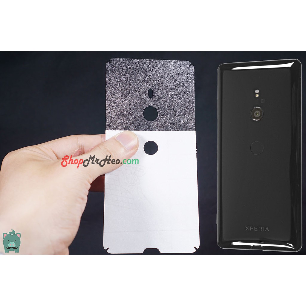 Skin Dán Mặt Sau Lưng Vân 3D Sony XZ3 - Sony Xperia XZ3 - Carbon, Hình hộp, Nhám, Vân Da