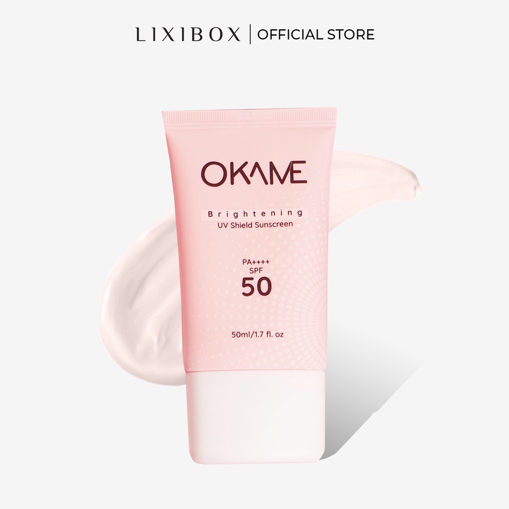 Kem chống nắng tone-up, quang phổ rộng Okame Brightening UV Shield Sunscreen SPF 50 PA++++ 50ml