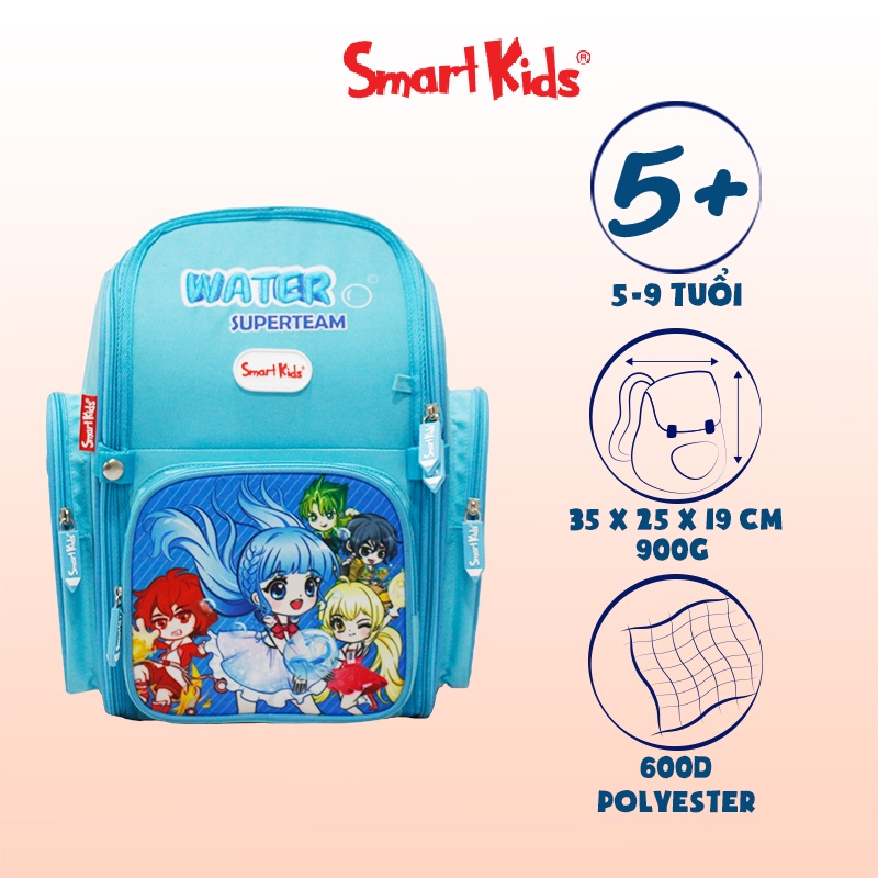 Balo B.bag chống gù Super Team-Water B-011 Xanh nhạt
