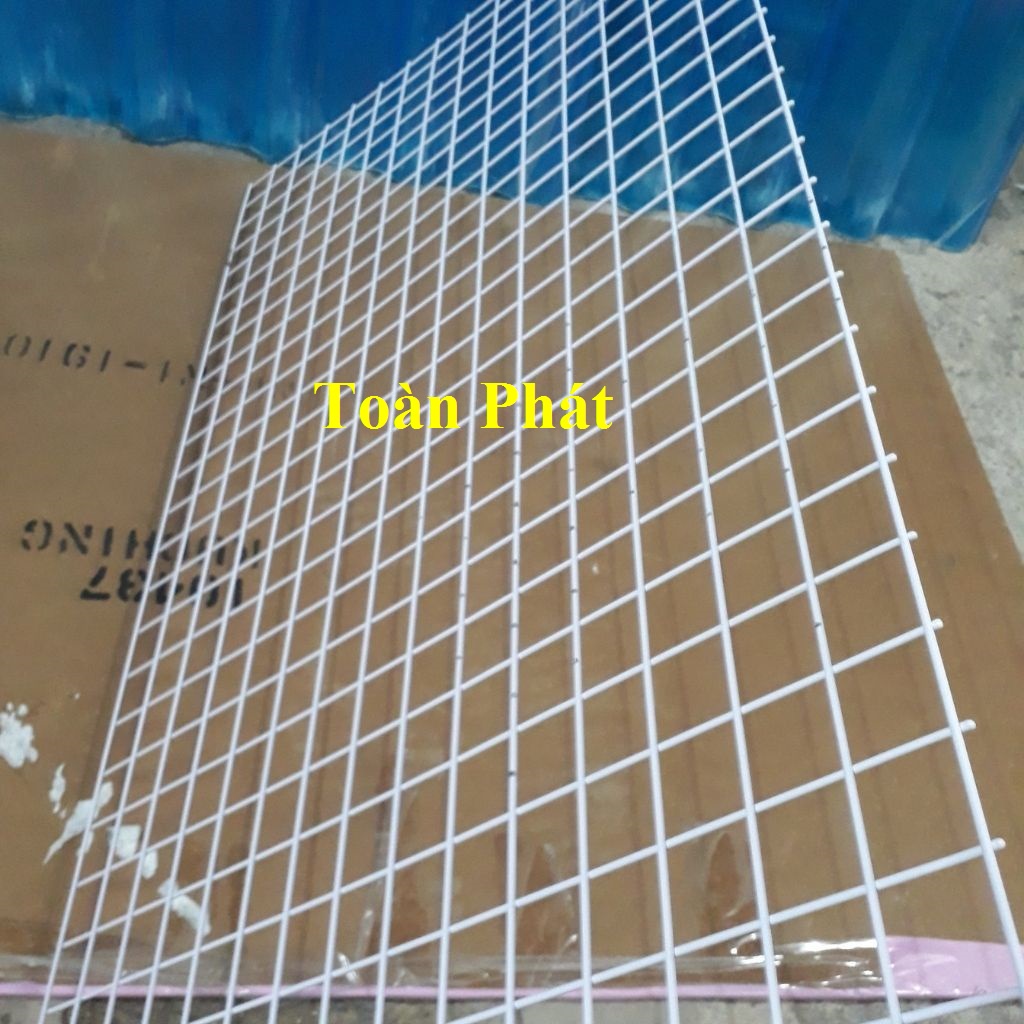 Tấm lưới sắt đan treo phụ kiện màu trắng sữa