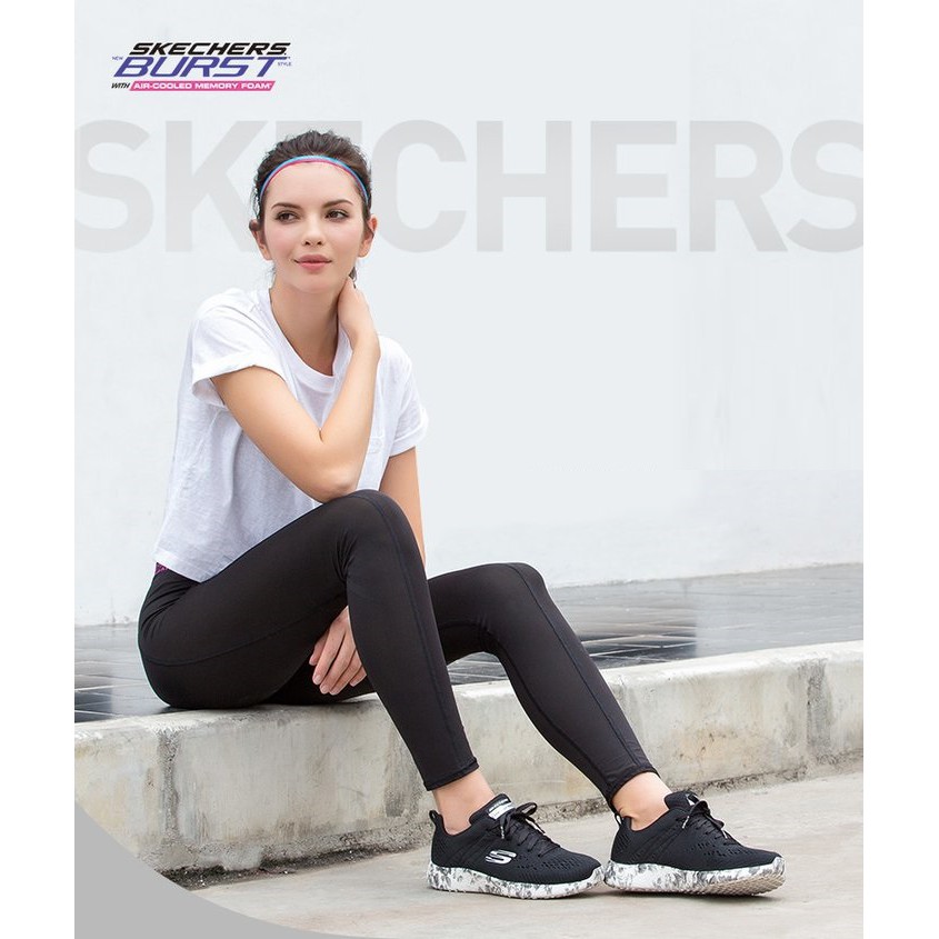 Giày thể thao nữ Ske đế Hoa siêu êm, siêu nhẹ - Đen (Form nhỏ 1 size)