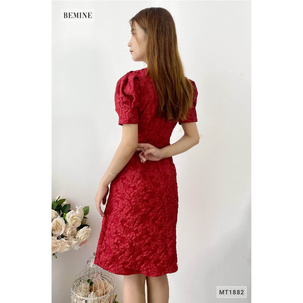 Đầm thanh lịch tay bồng ly eo BEMINE MT1882DO | BigBuy360 - bigbuy360.vn