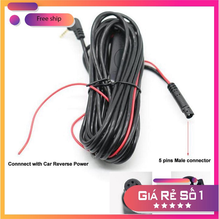 Camera lùi 4 led, chống nước, dài 6m, hỗ trợ nhìn ban đêm cao cấp CM84-4 (Màu đen) B | BigBuy360 - bigbuy360.vn