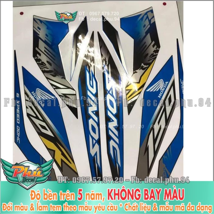 Tem rời Sonic Xanh đen Uv (X) -1