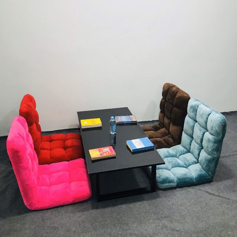 Bàn làm việc (R40*D80*C35cm), bàn học, bàn ăn gấp gọn {GIÁ TẠI XƯỞNG} chân sắt ngồi bệt mặt MDF đen siêu sang | BigBuy360 - bigbuy360.vn