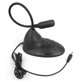 3.5mm Flexible Desktop Table Stand Skype MSN Mic Recording Microphone PC Laptop